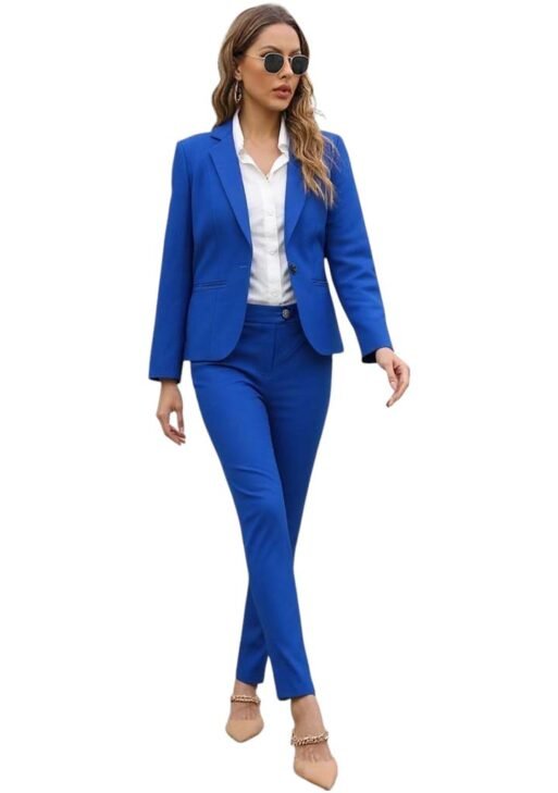 Traje Sastre de Mujer Azulino – 3 Piezas Slim Fit