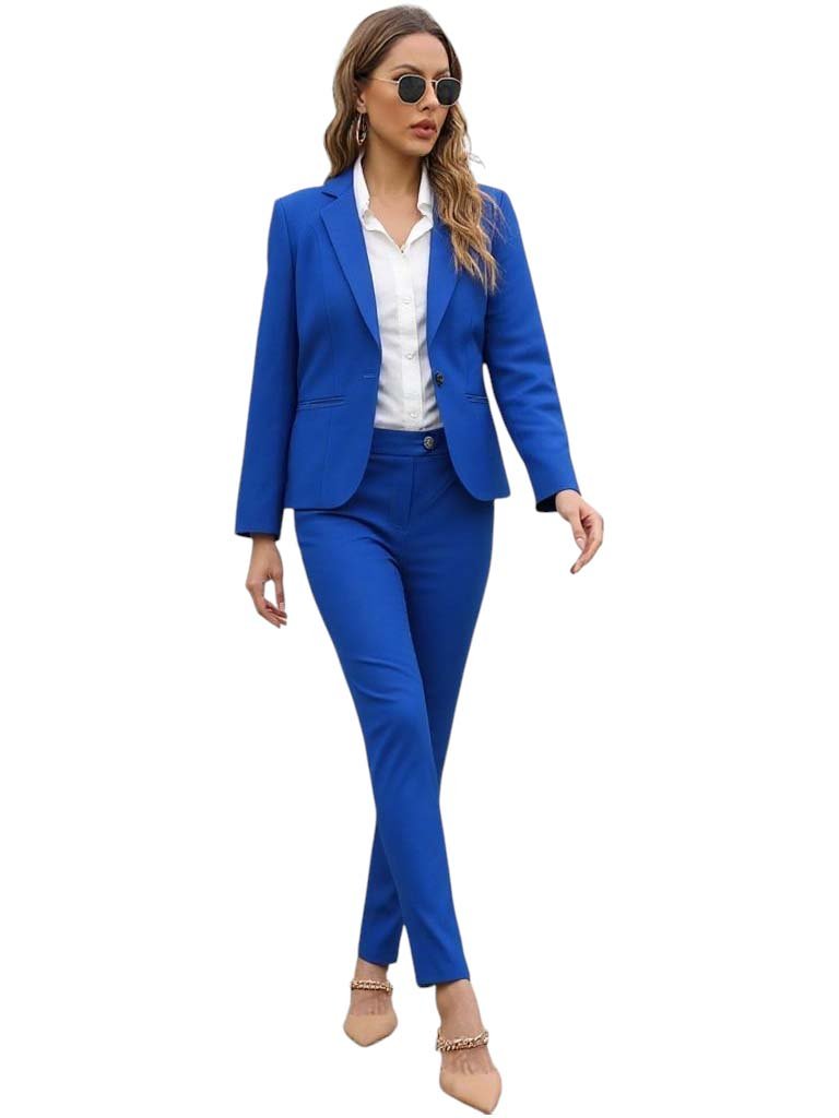 Traje Sastre de Mujer Azulino – 3 Piezas Slim Fit