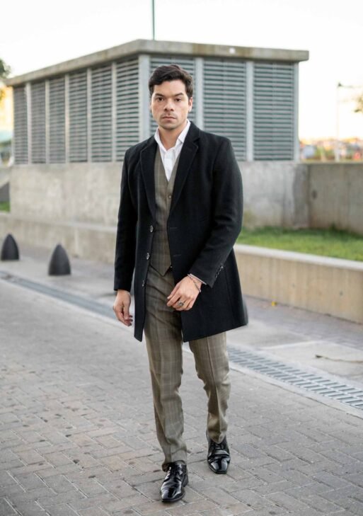 Tapado de Vestir para Hombre en Paño Negro