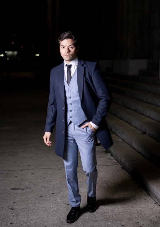 Tapado de Vestir para Hombre en Paño Azul Marino