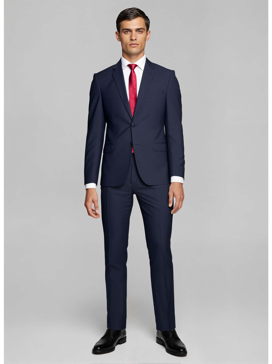 Ambo Tropical Azul Marino Slim Fit – Traje Liviano y Elegante