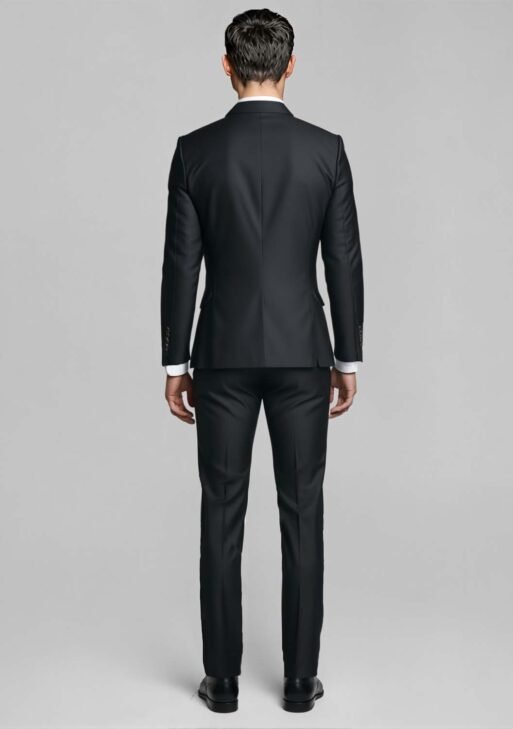 Traje Slim Fit Súper 100 Gris Medio para Hombre | Ambo de Alta Gama