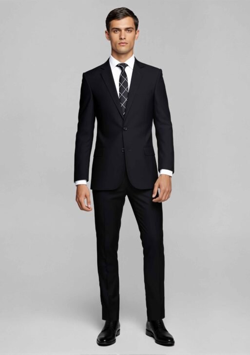 Ambo Tropical Negro Slim Fit – Traje Liviano y Elegante