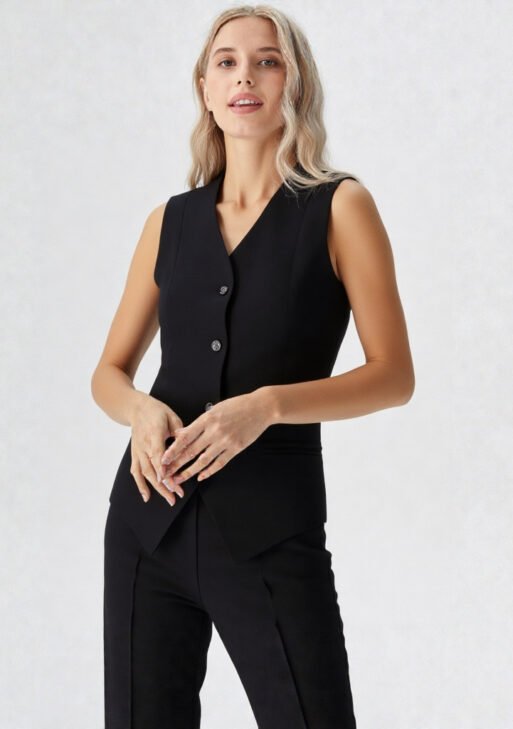 Chaleco De Mujer Negro Sastrero
