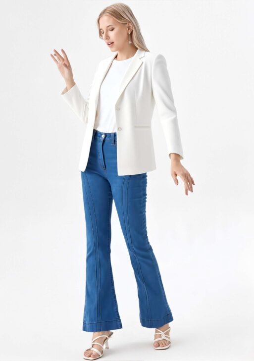 Blazer Oversize Mujer Blanco | Saco Suelto Sastrero Elegante Talles 38-48