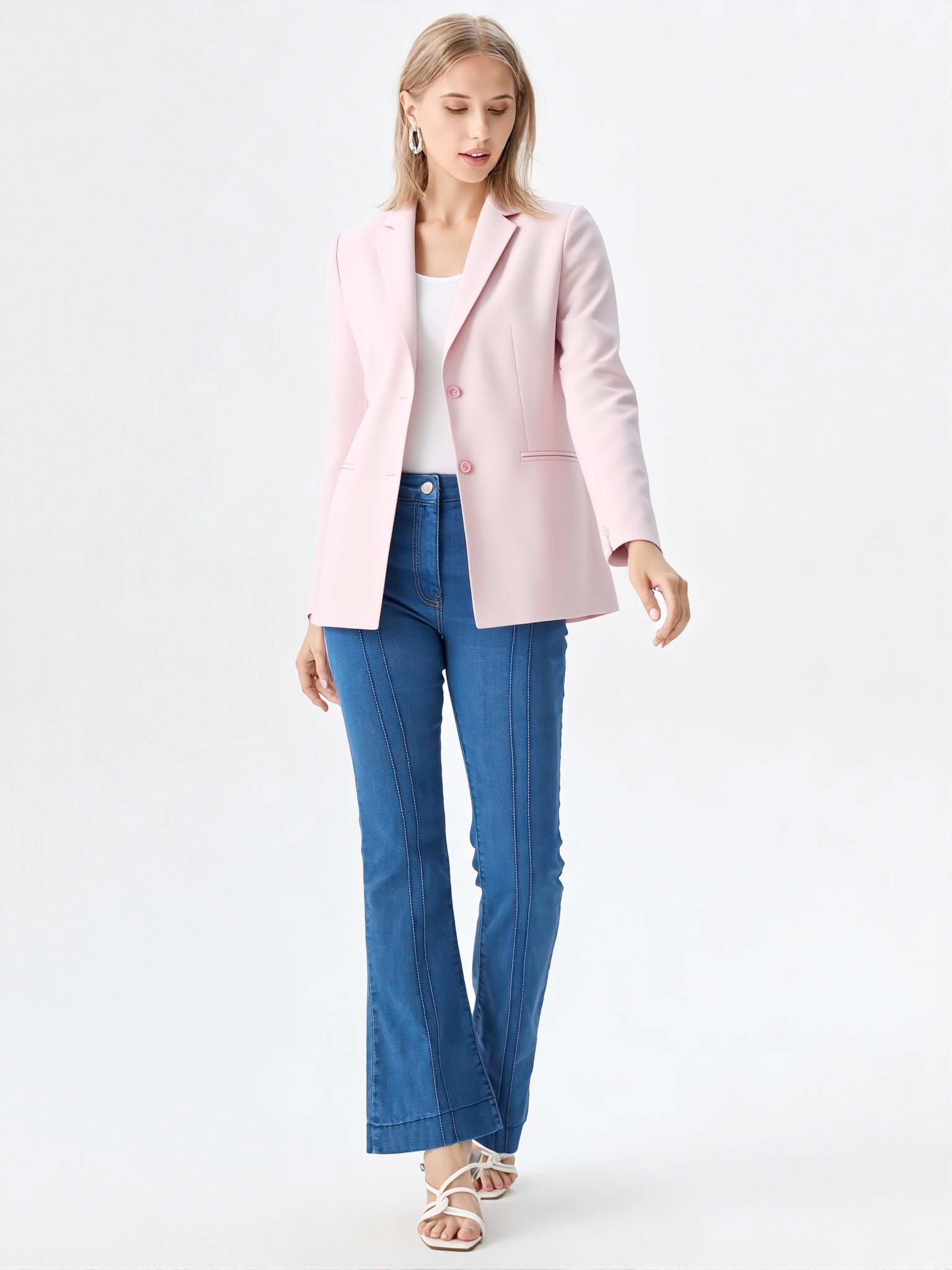 Blazer Oversize Mujer Rosa Viejo | Saco Suelto Sastrero rosa viejo Talles 38-48