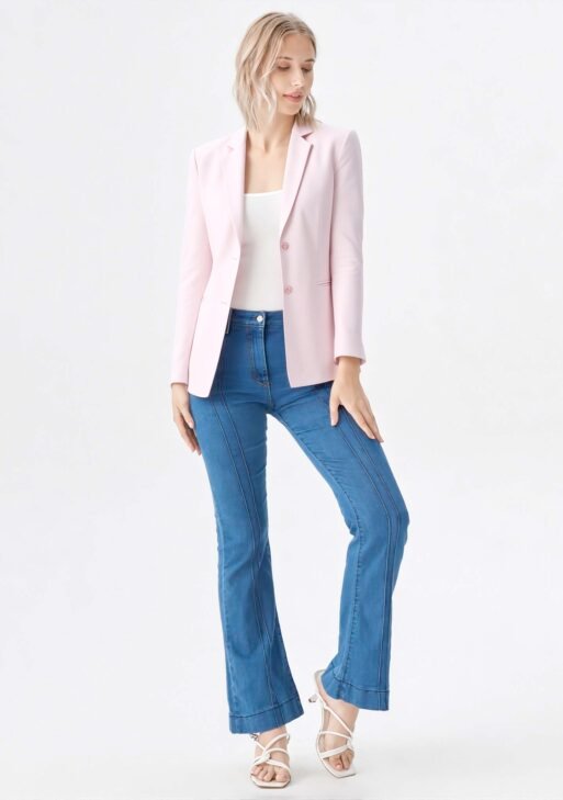 Blazer Oversize Mujer Rosa Viejo | Saco Suelto Sastrero rosa viejo Talles 38-48