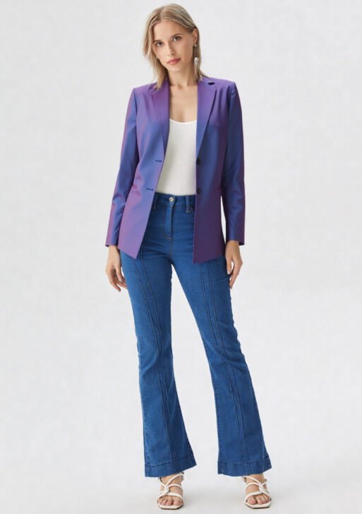 Blazer Tornasol Azul-Violeta Mujer
